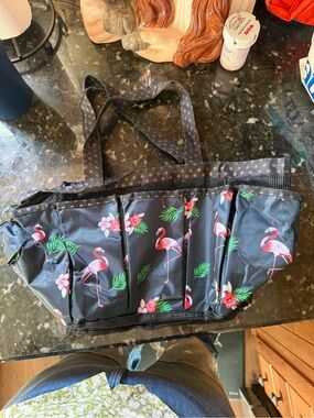 Stylish Flamingo Print shower bag